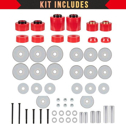 Solid Spare for 1980-1998 Ford F150 F250 F350 2WD/4WD 4.4123R Body Cab Mount Bushing Set Kit
