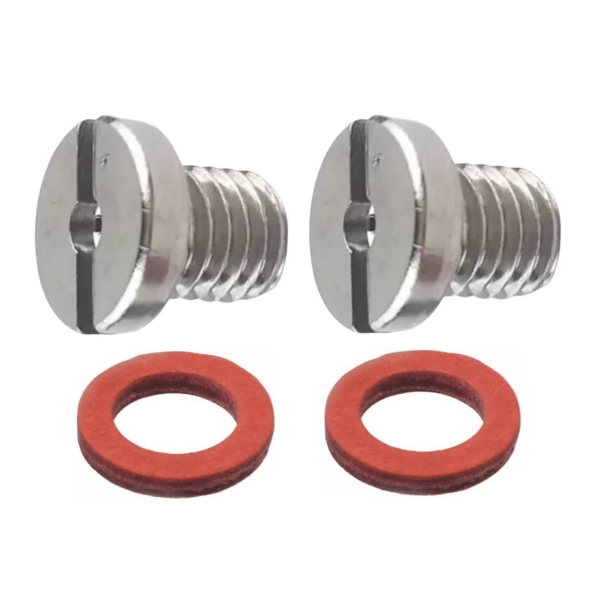 Solid Spare 2x Slot Head Drain Fill Plug Screw & Gasket Kit for Yamaha Outboards Lower Unit