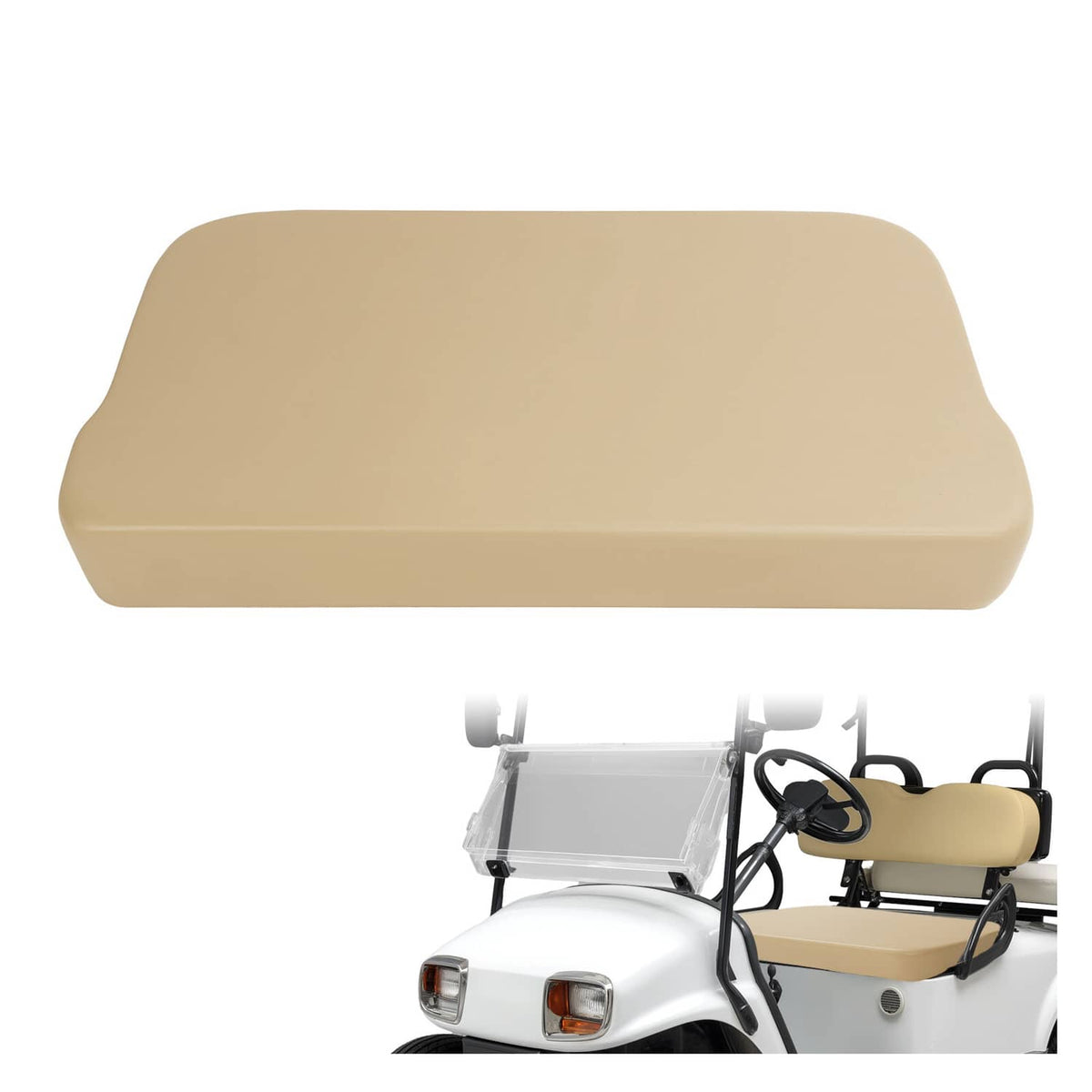 Solidspare Golf Cart Tan Seat Bottom Assembly For EZGO Marathon Pre-Medalist 1973-1994