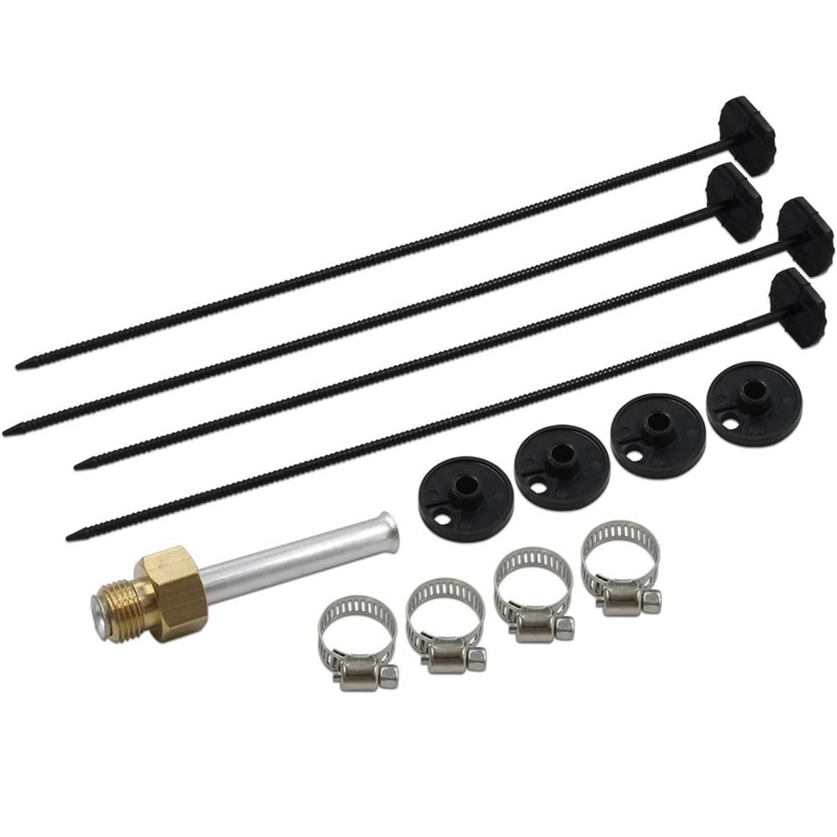 Solidspare 10 Rows Universal Aluminum Remote Transmission Oil Cooler Radiator Converter Kit