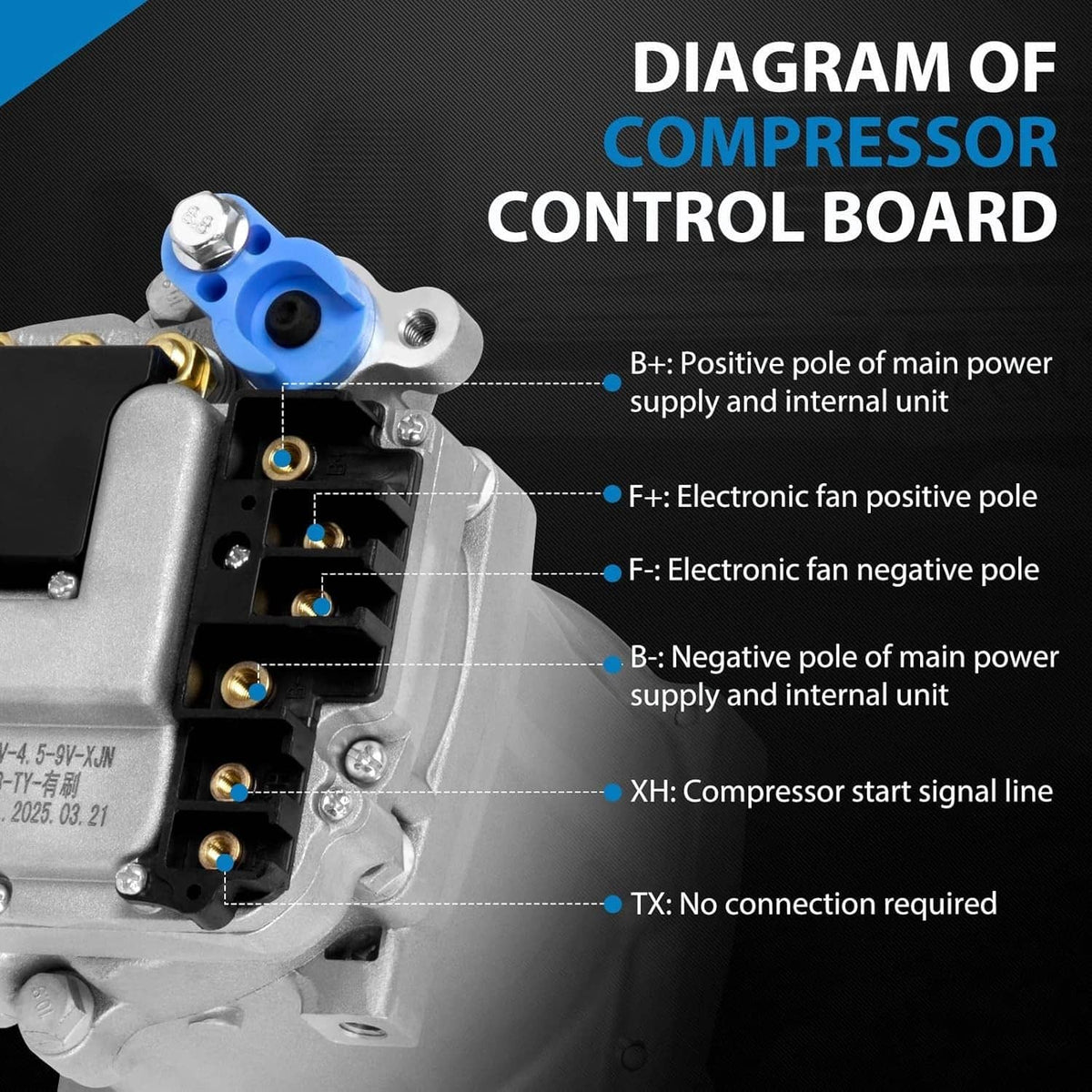 Solidspare 12V Electric Cool & Heat Universal Underdash Air Conditioner DC Auto Car A/C 63A