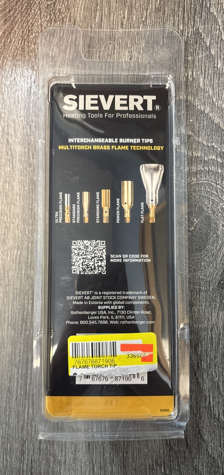 Sievert Rothenberg Multi torch Brass Interchangeable Standard Burner Tip 7.7k