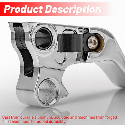 Solidspare Chrome Wide Hand Levers for Harley Sportster Softail Dyna Street Glide Road King