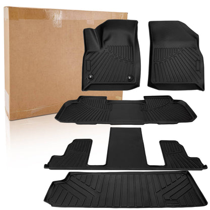 Solidspare Floor Mats Cargo Liners Waterproof For 2018-2025 Chevrolet Traverse TPE Rubber