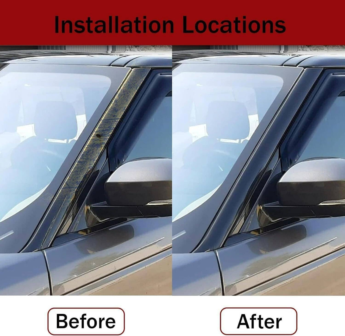 Solidspare New Front Windshield Post Trim Right +Left Side for Mini Cooper R50 R52 R53