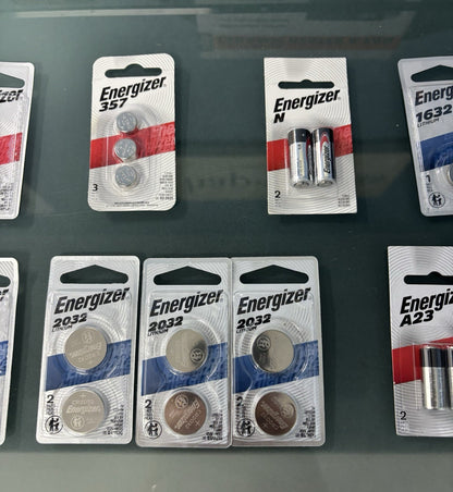 Energizer Battery Lot - 377, 357, N, 1632, A23, 2032, 1216, 2025, 2450, 2016