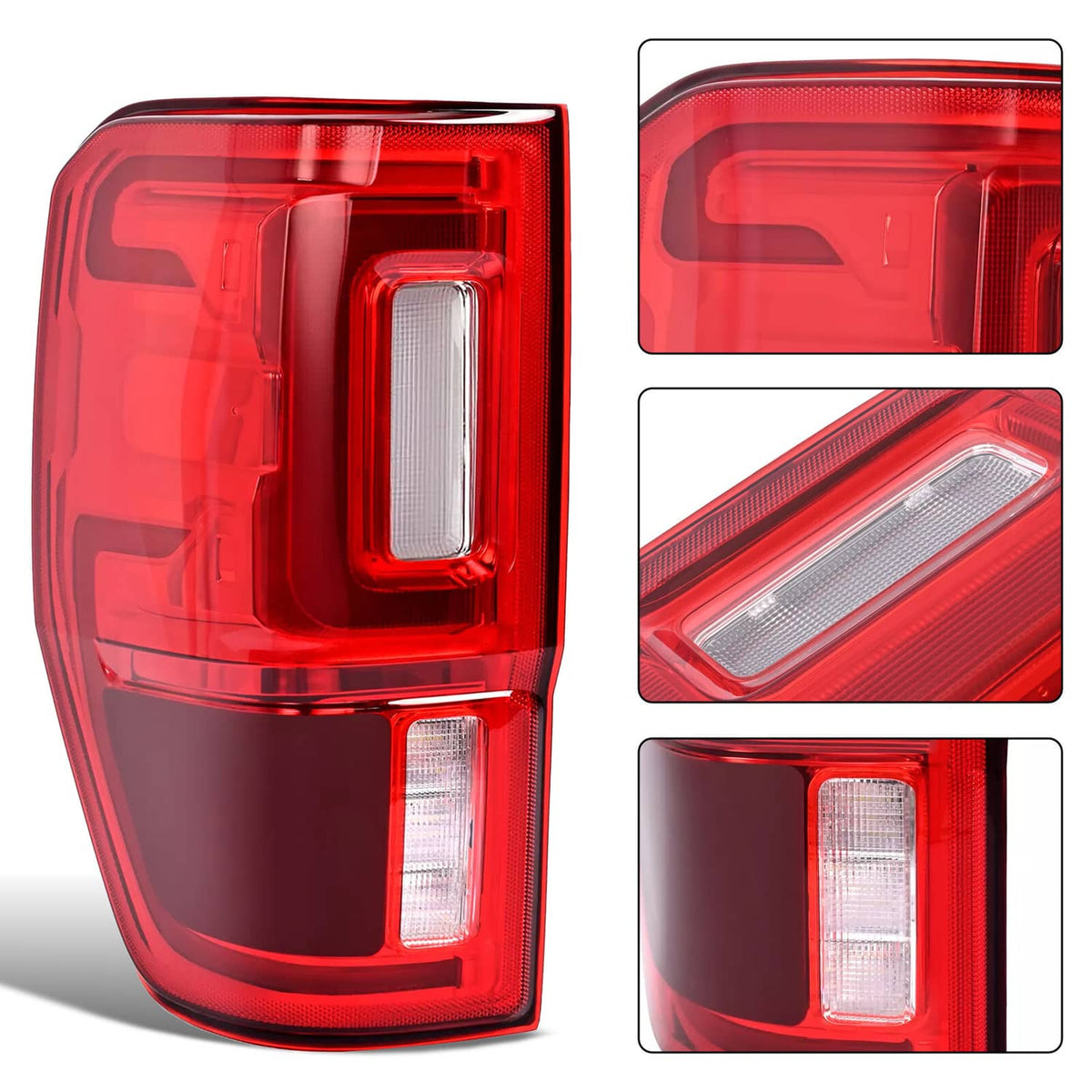 Solid Spare LED Tail Lights Tail Lamps w/Blind Spot For Ford Ranger 2019 2020 2021 2022 2023
