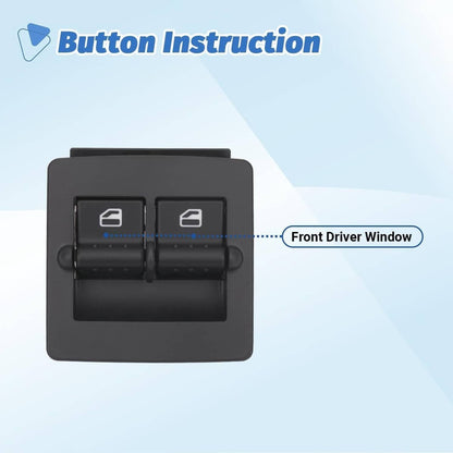 Solid Spare For VW New Beetle 1998-2010 Power Window Master Switch Driver Passenger Pair Set