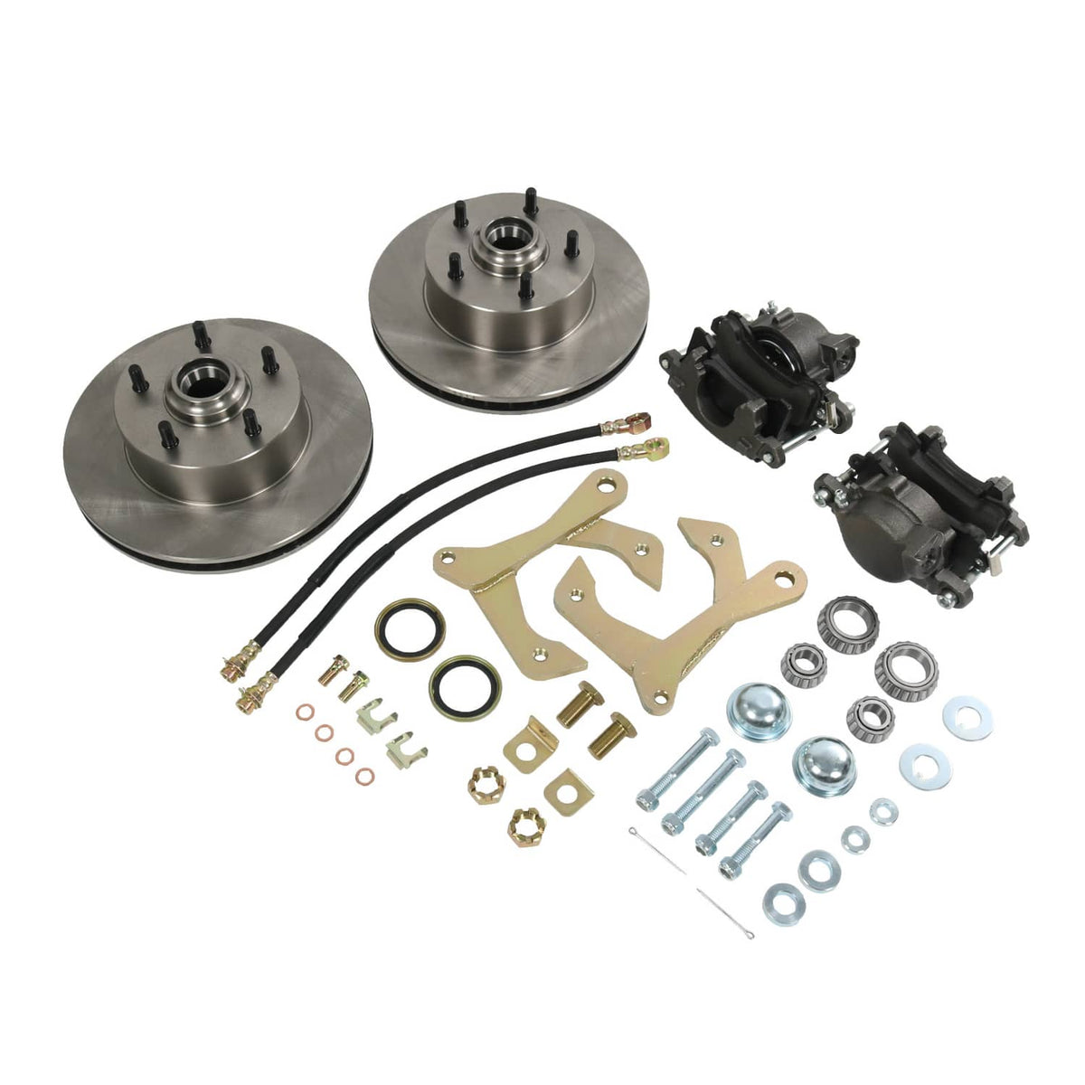 Solidspare Front Disc Brake Kit For Chevy Car 1955-1957 5 on 4.75" Bolt Pattern, Natural