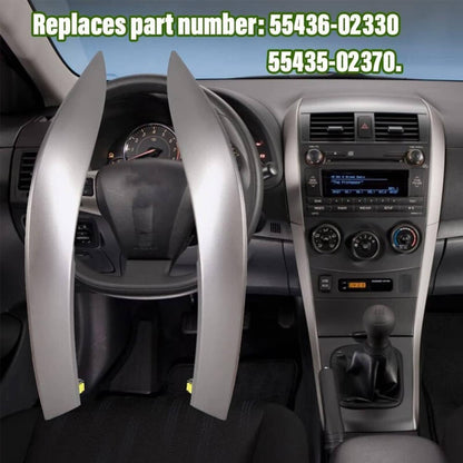 Solidspare Upper Side Central Dashboard Strip Trim Left+Right For 2009-2013 Toyota Corolla