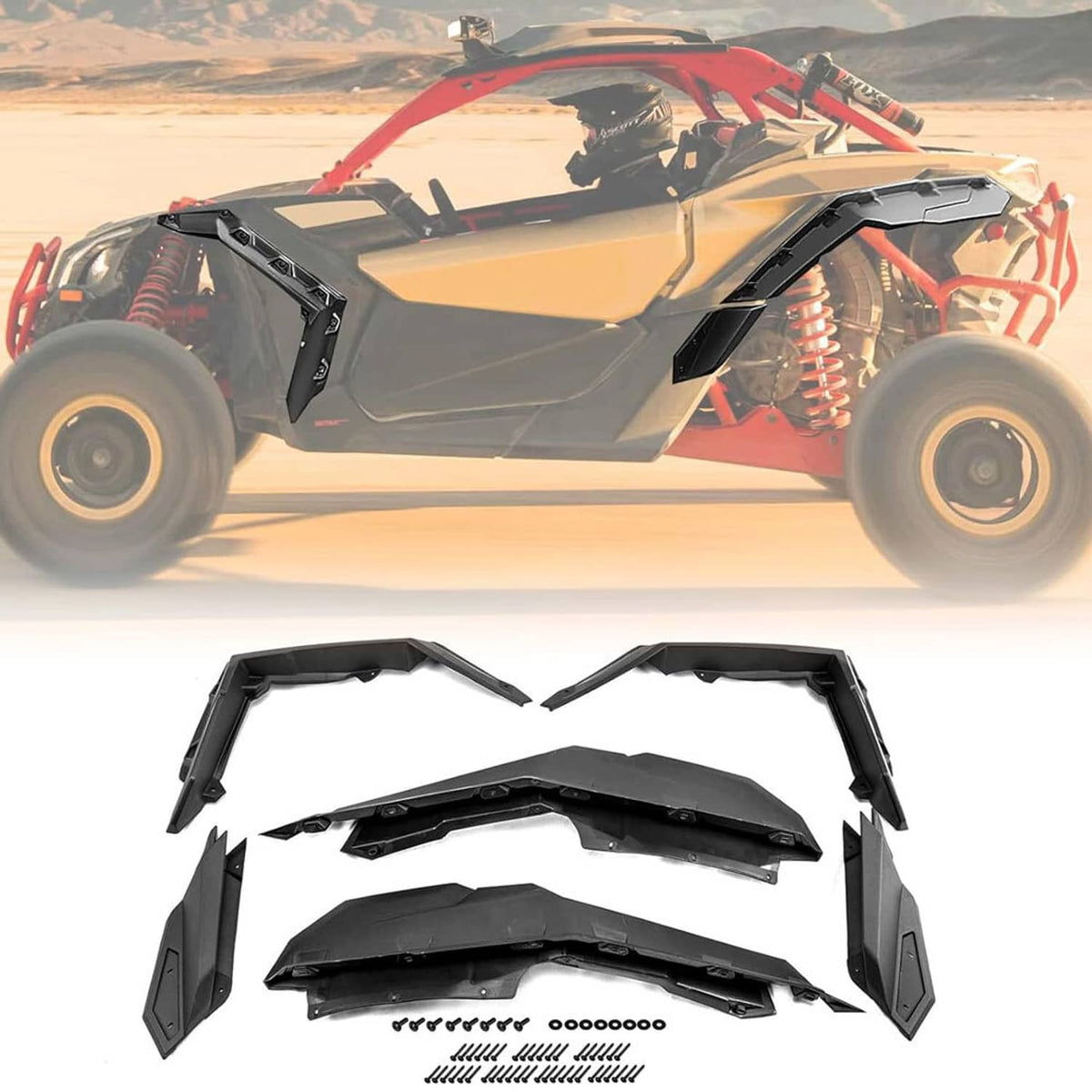 Solidspare X3 Fender Flares Extended for Can-Am Maverick X3&X3 Max RS Turbo R RR 2017-2024