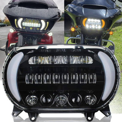Solidspare Plug&Play For Harley Road Glide 2015-2024 LED Headlight DRL with High/Low Beam
