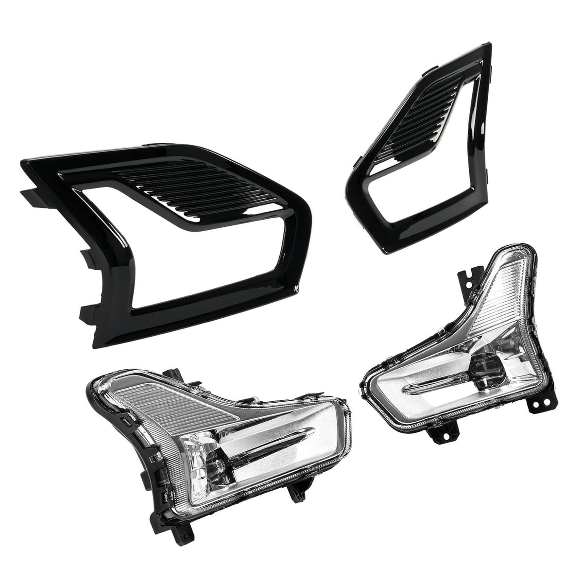 Solid Spare For Ford Fusion 2019-2020 LED Fog Lights Driving Lamps w/Bezel Wiring Left+Right