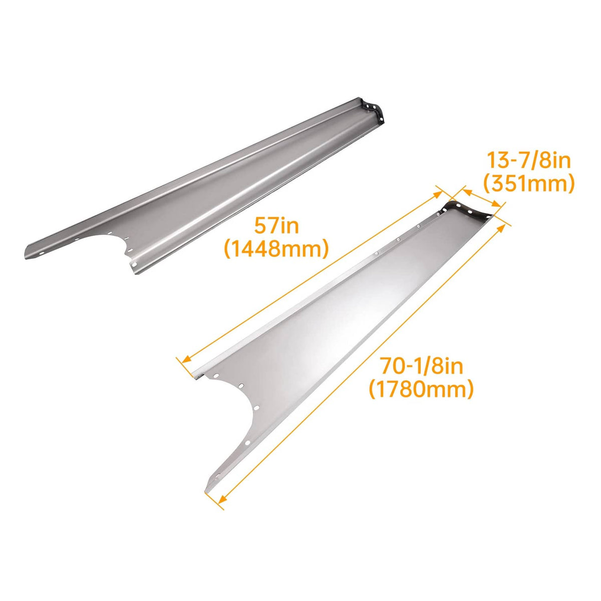 Solid Spare For Chevy/GMC Pickup Truck & Panel Truck 1942-1946 Steel Running Board Pair