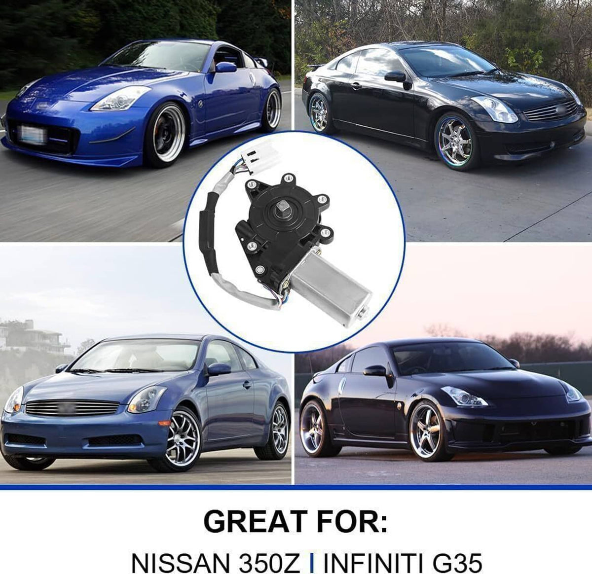 Solidspare Passengers Side Right Power Window Lift Motor For Infiniti G35 Coupe Nissan 350Z