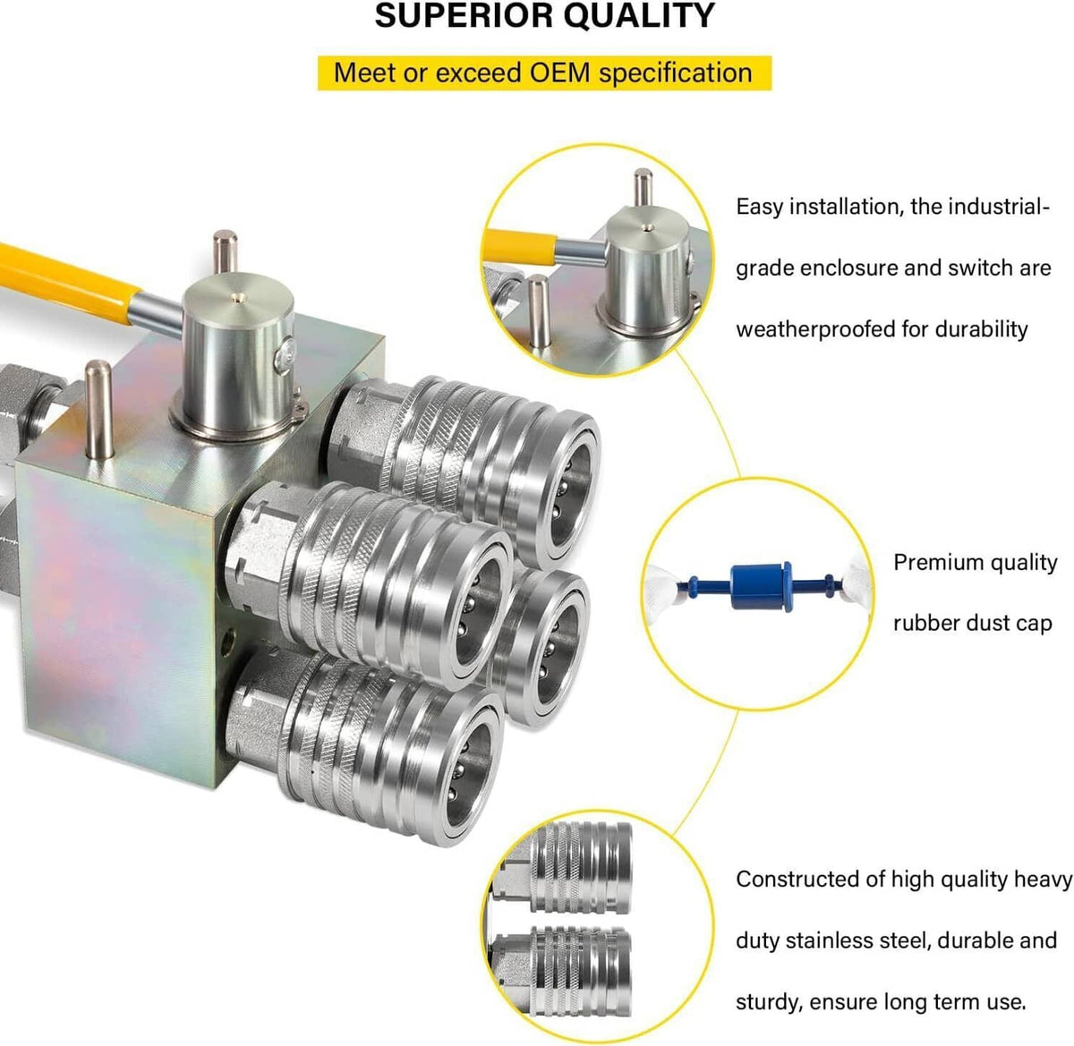 Solid Spare Manual Hydraulic Multiplier, SCV Splitter/Diverter Valver/ Couplers & Ag Fitting