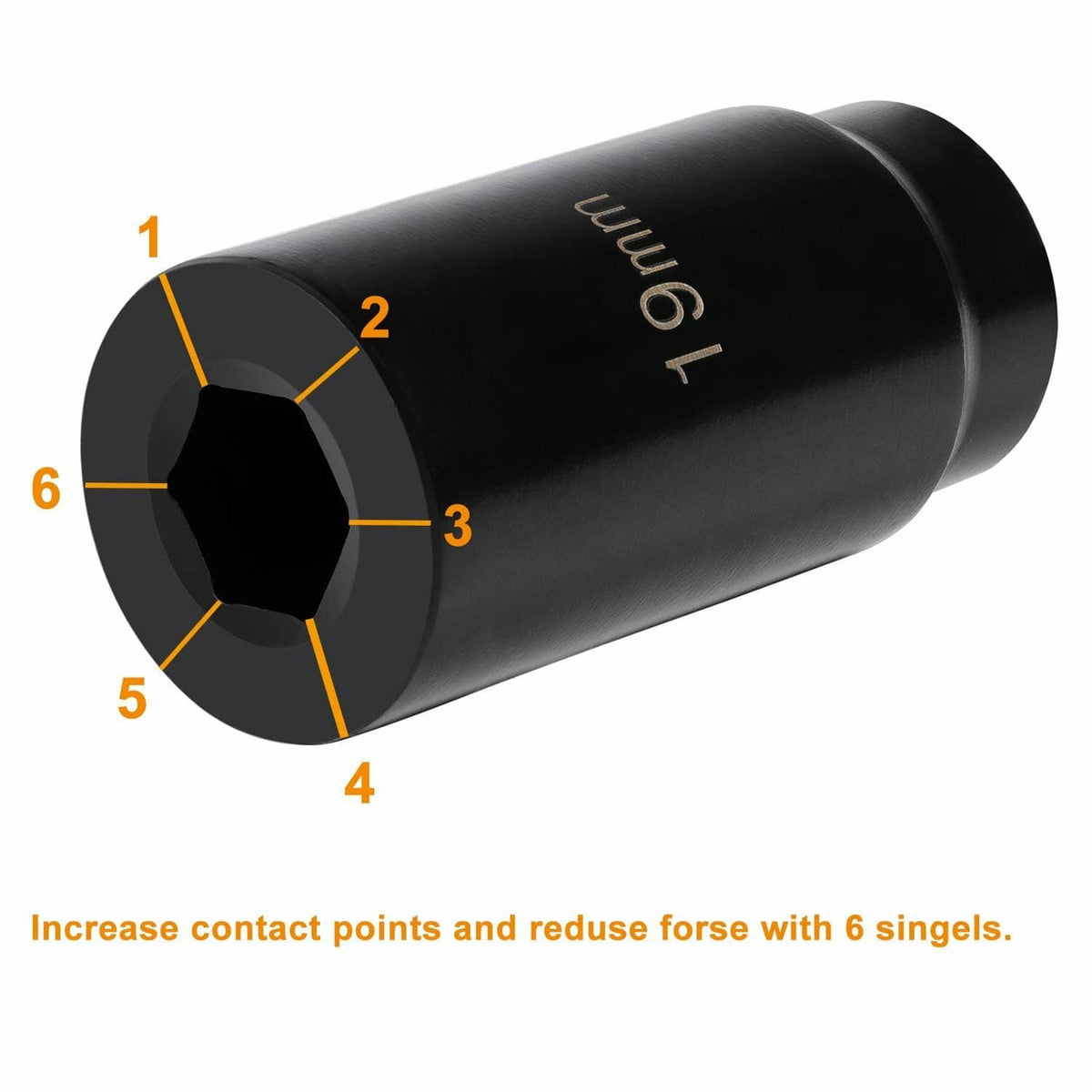 Solid Spare 19mm Harmonic Balancer Socket Tool for Hex Pulley Damper Bolt Honda Engine