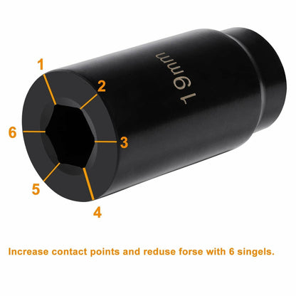 Solid Spare 19mm Harmonic Balancer Socket Tool for Hex Pulley Damper Bolt Honda Engine