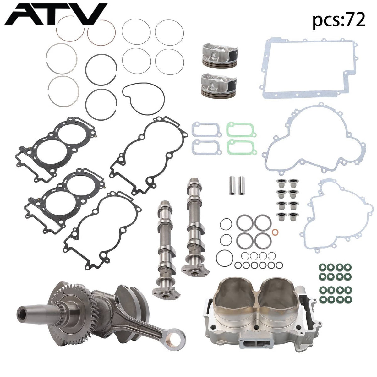 Solidspare Crankshaft Camshaft Cylinder Kit 3022278 For Polaris RZR 900 XP 2013-2014 93mm