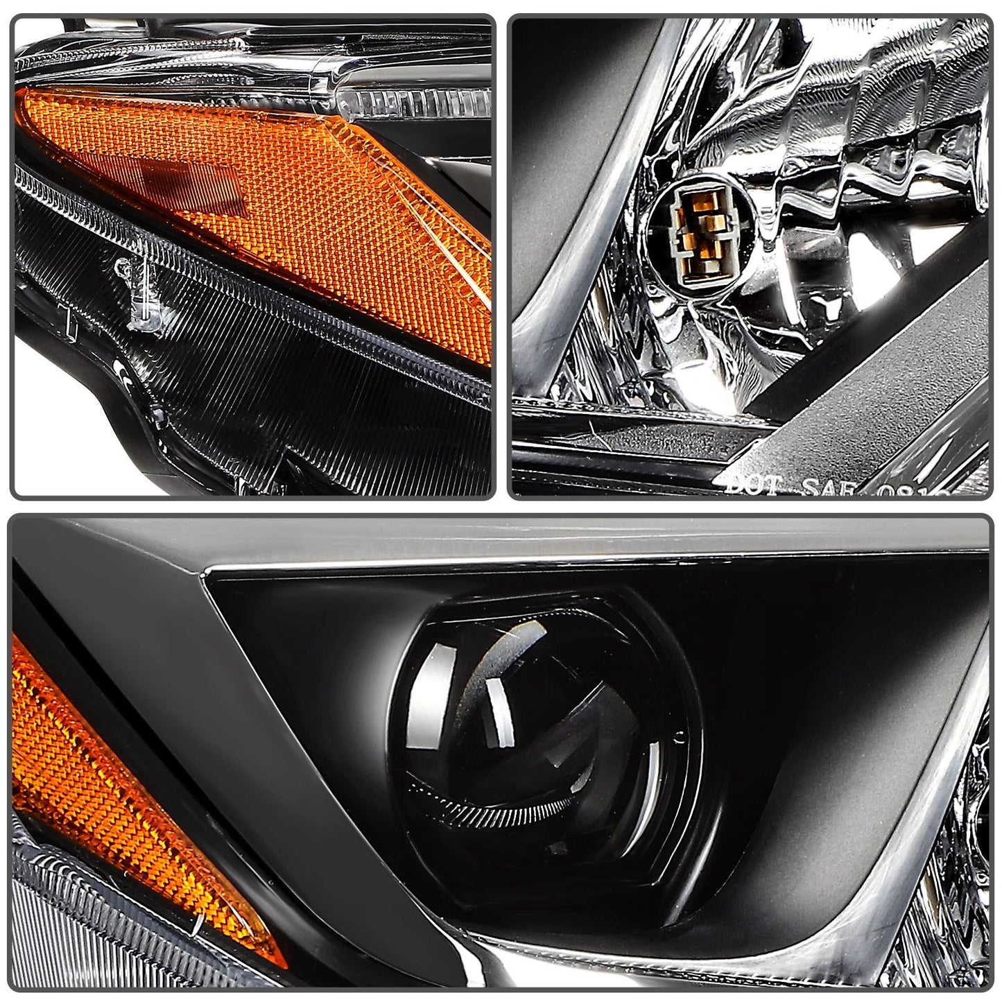 PAIR/SET LED DRL Projector Headlights Assembly For Toyota RAV4 2.5L 2016 17 2018