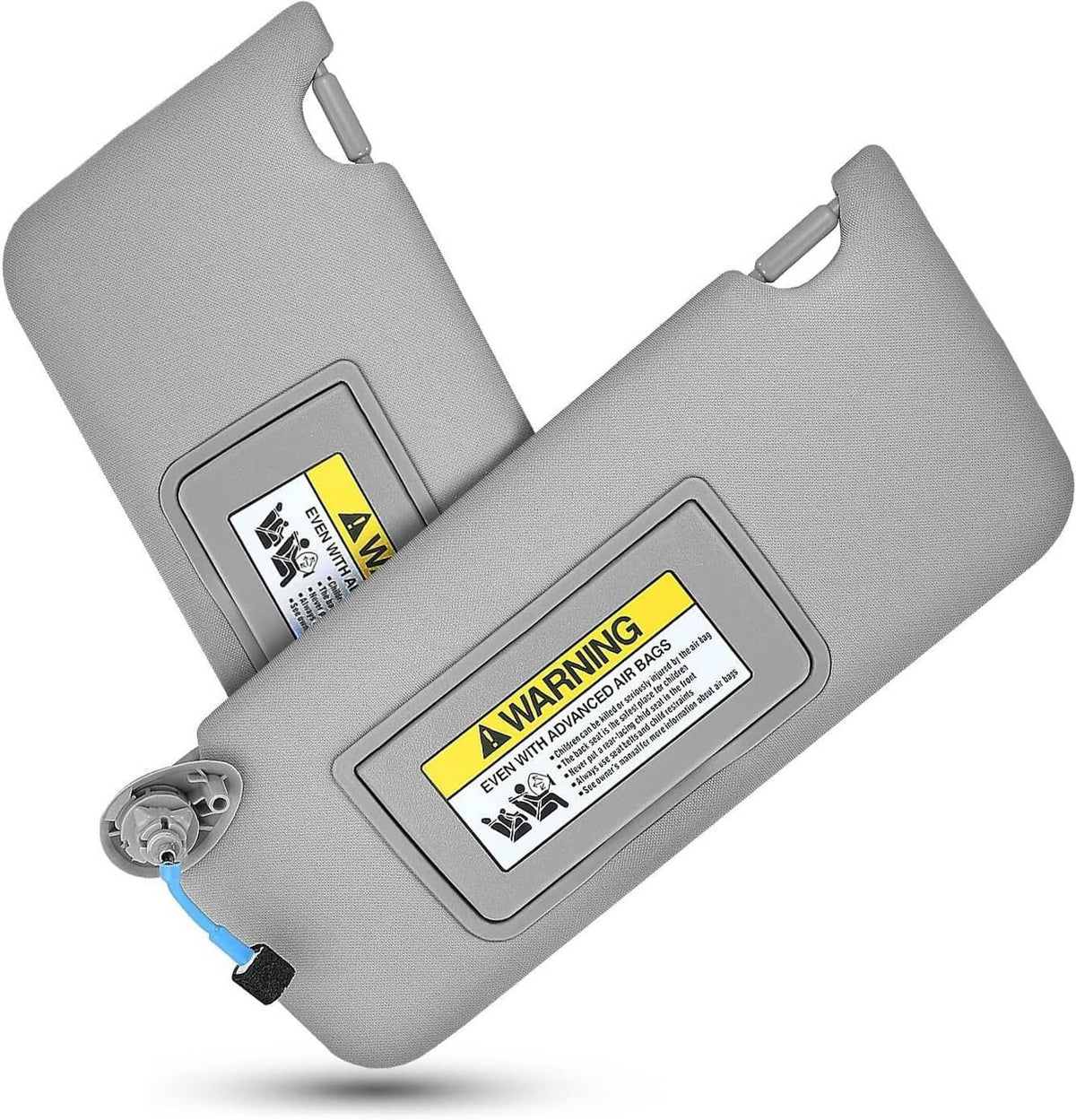 Solidspare Pair Gray Sun Visor w/ Light & Mirror For 2008-2017 Honda Accord 83280TA5A51ZA