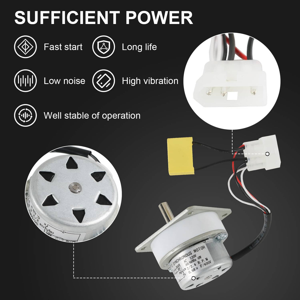 Solidspare Quadrafire Auger Feed Motor 1200, Castile, Trekker,4421,Santa Fe, Contour, E2