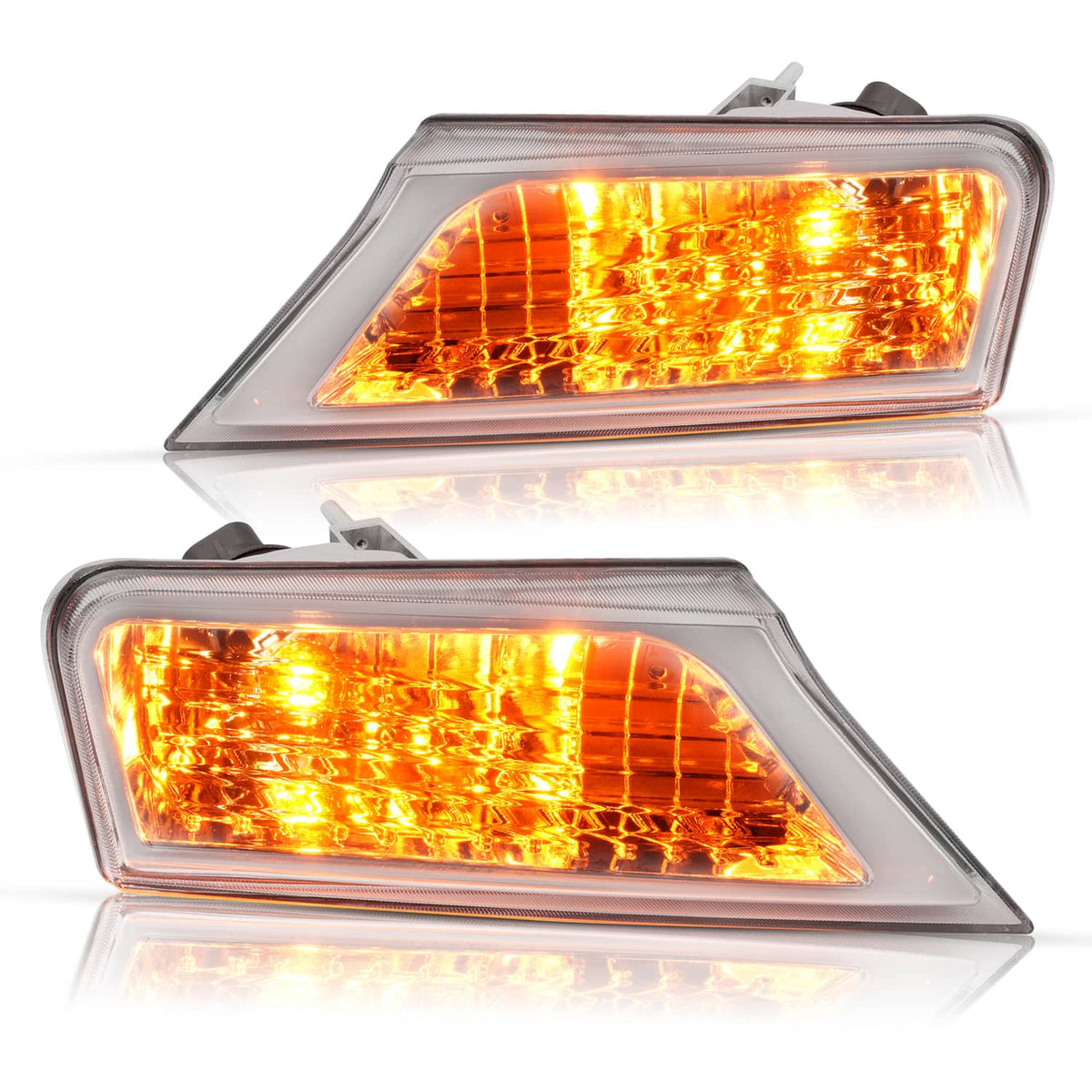 Solid Spare Left&Right Clear Marker Signal Corner Parking Lights For Jeep Liberty 2008-2012
