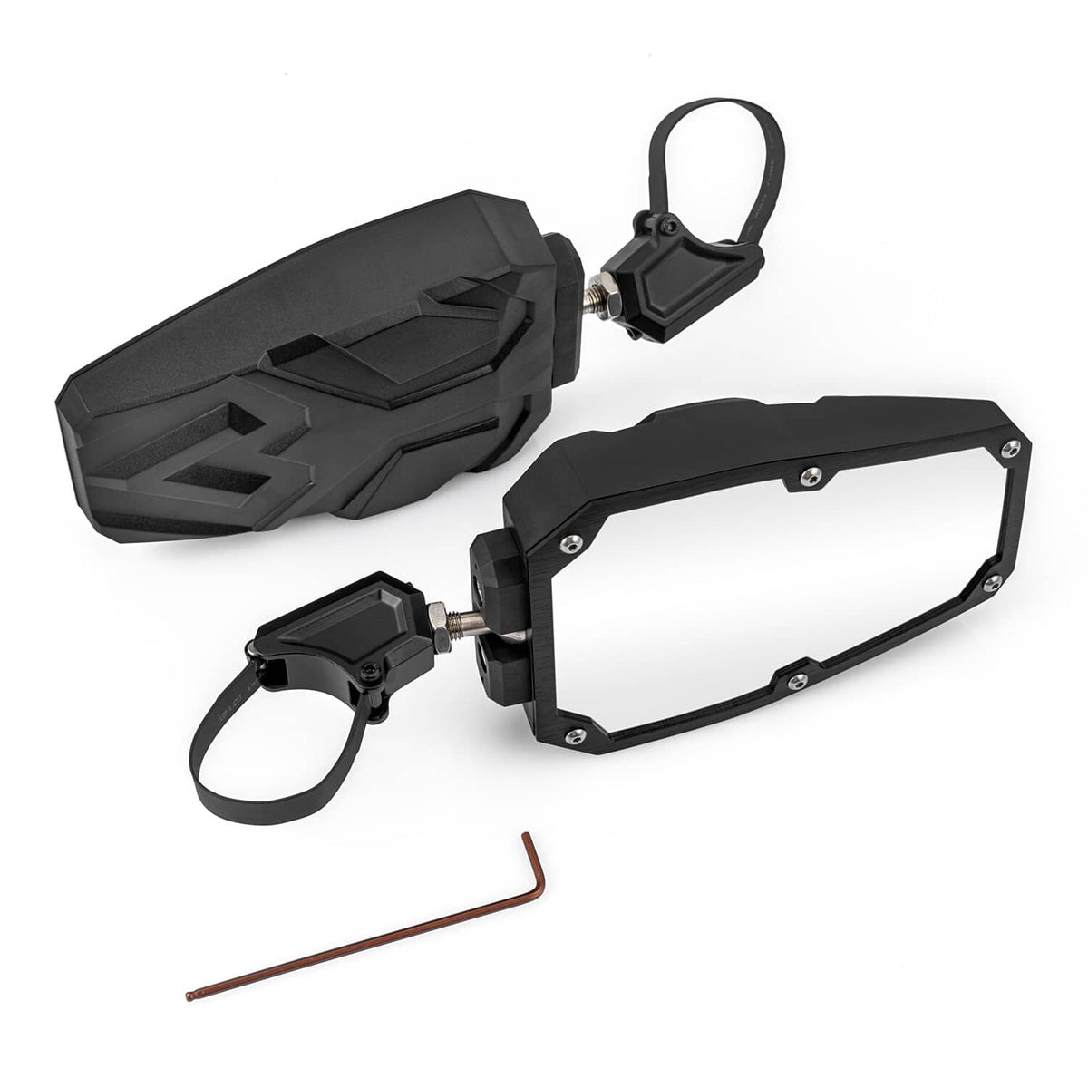 Solidspare 1.5''-2" UTV Side Mirrors Foldable Adjustable for Polaris RZR S 800 900 XP 1000