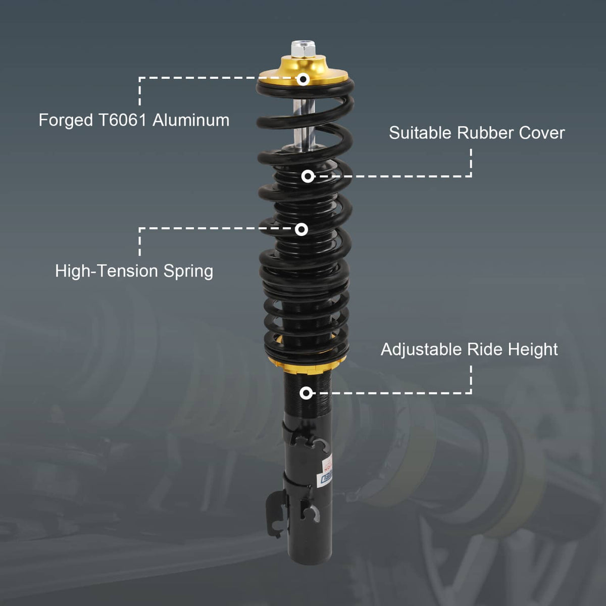 Solidspare COILOVER Suspension KIT Set FOR VW GOLF/ GTI/ JETTA MK4 1999-2005 Shock Struts