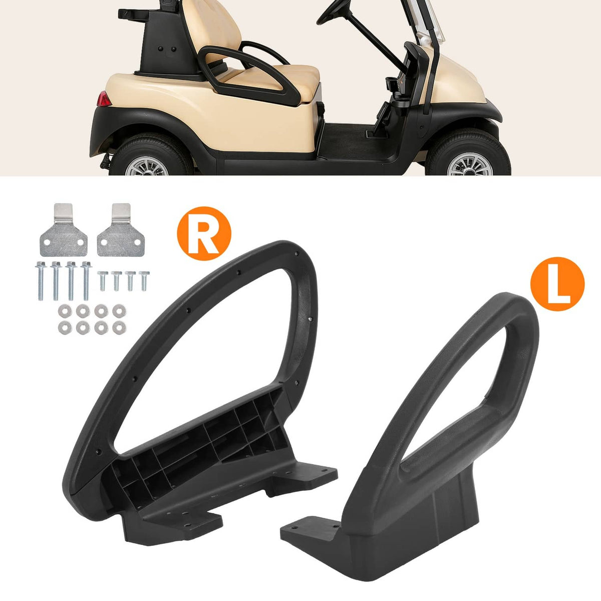 Solidspare Hip Restraint Kit #103833901 For Club Car Precedent 2012+ Driver Passenger Side