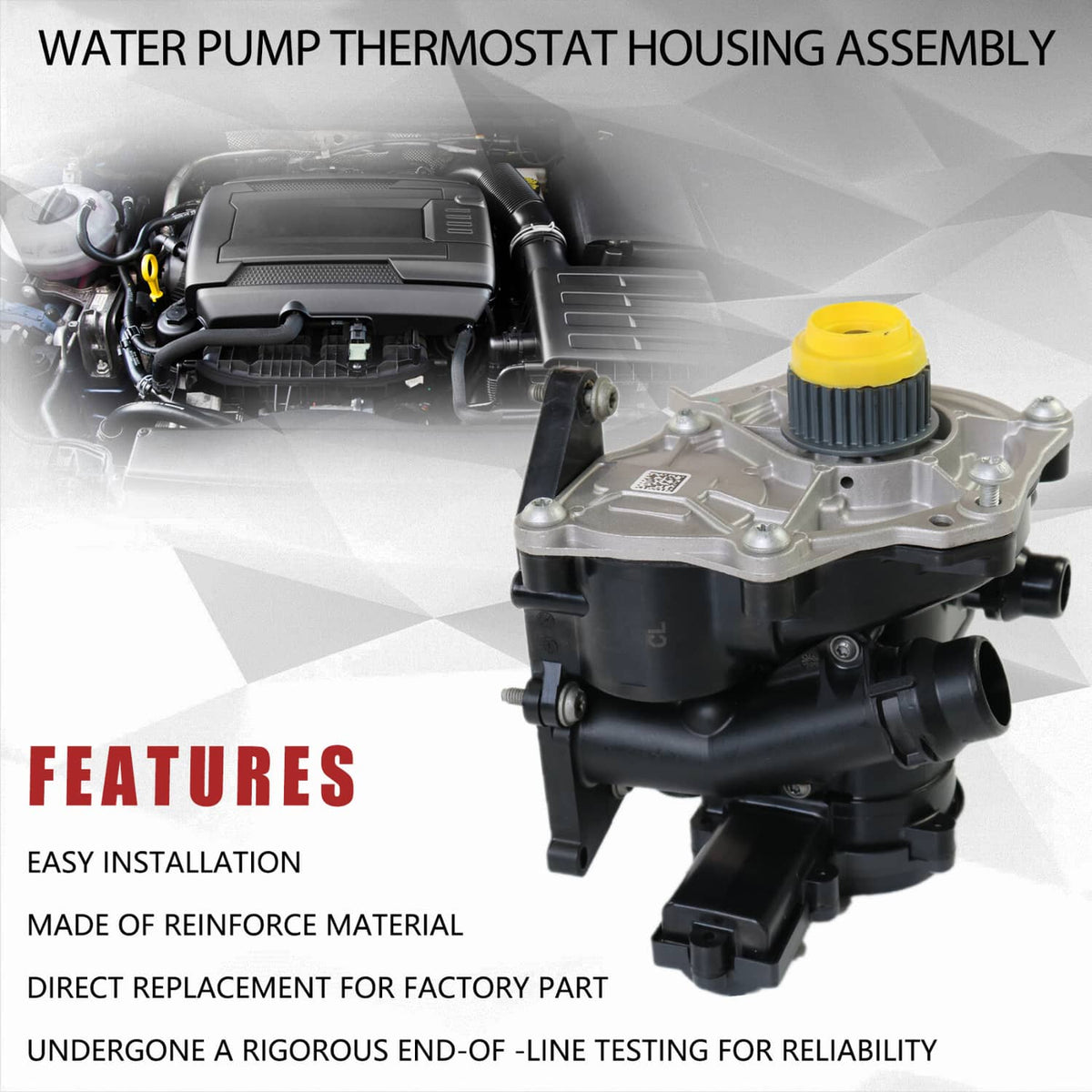 Solidspare Water Pump Thermostat Housing for Audi A3 A4 A6 VW Golf Passat 1.8 2.0 06L121111