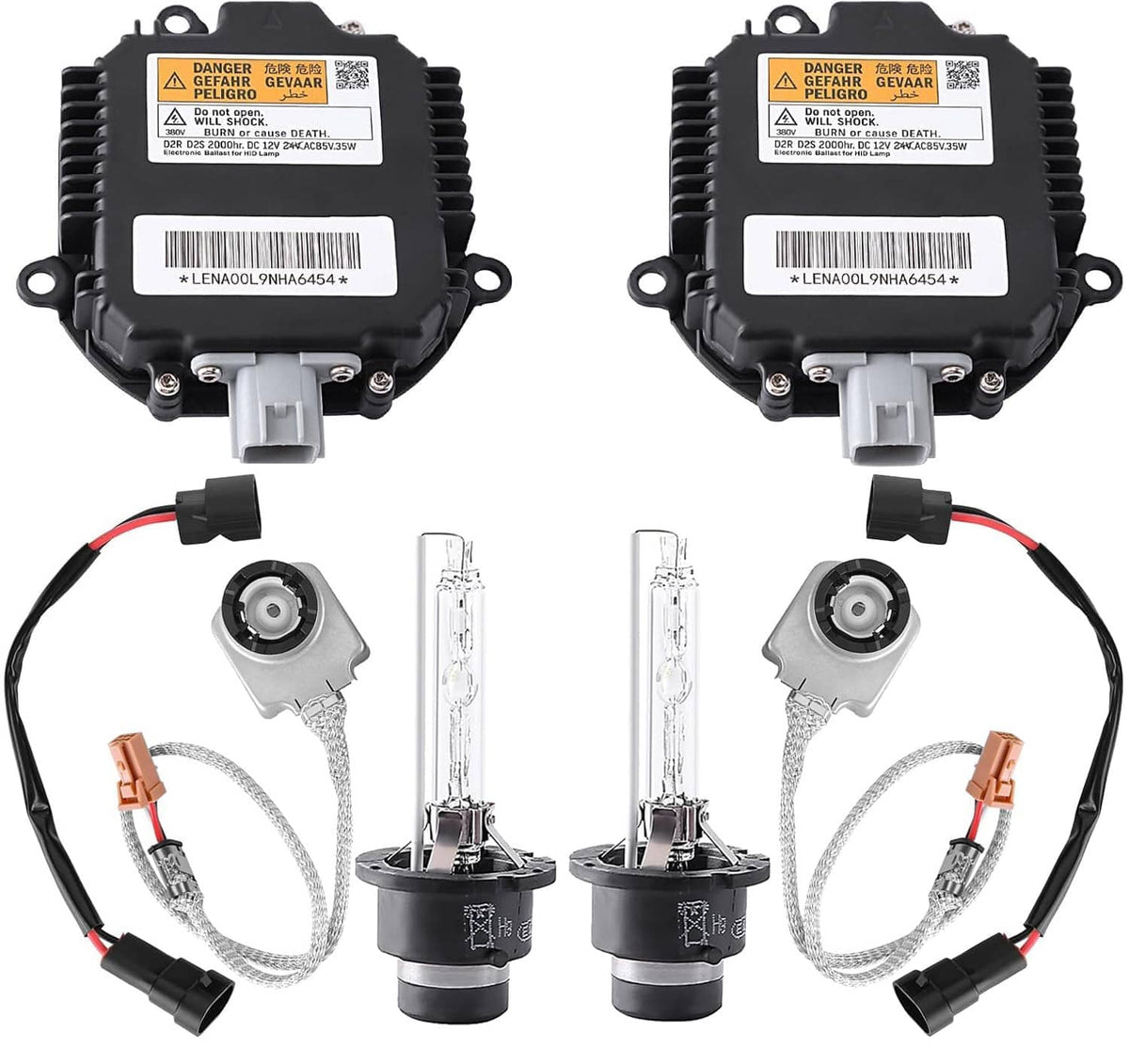 Solidspare Set Xenon Ballast Igniter HID D2S Bulb Kits For 2007-15 Infiniti G35 G37 Q40 Q50