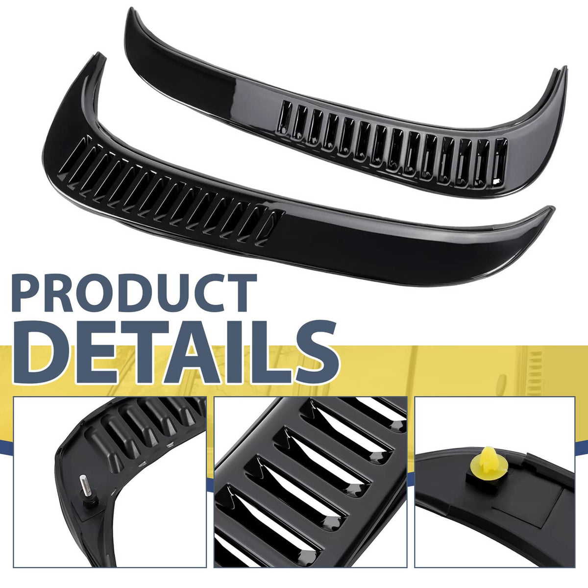 Solid Spare For Lexus LX450 /Toyota Land Cruiser 80 Rear Louver Quarter Side Window Vent Set