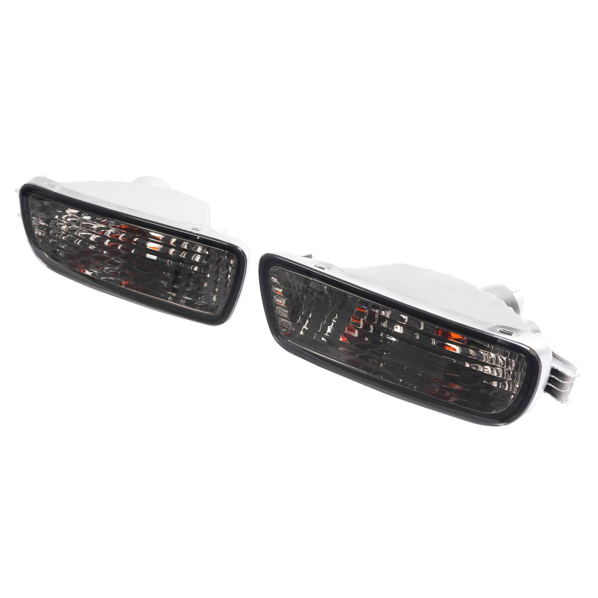 Solid Spare Pair Front Bumper Smoked Turn Signal Lights Lamps For Toyota Tacoma 2001-2004
