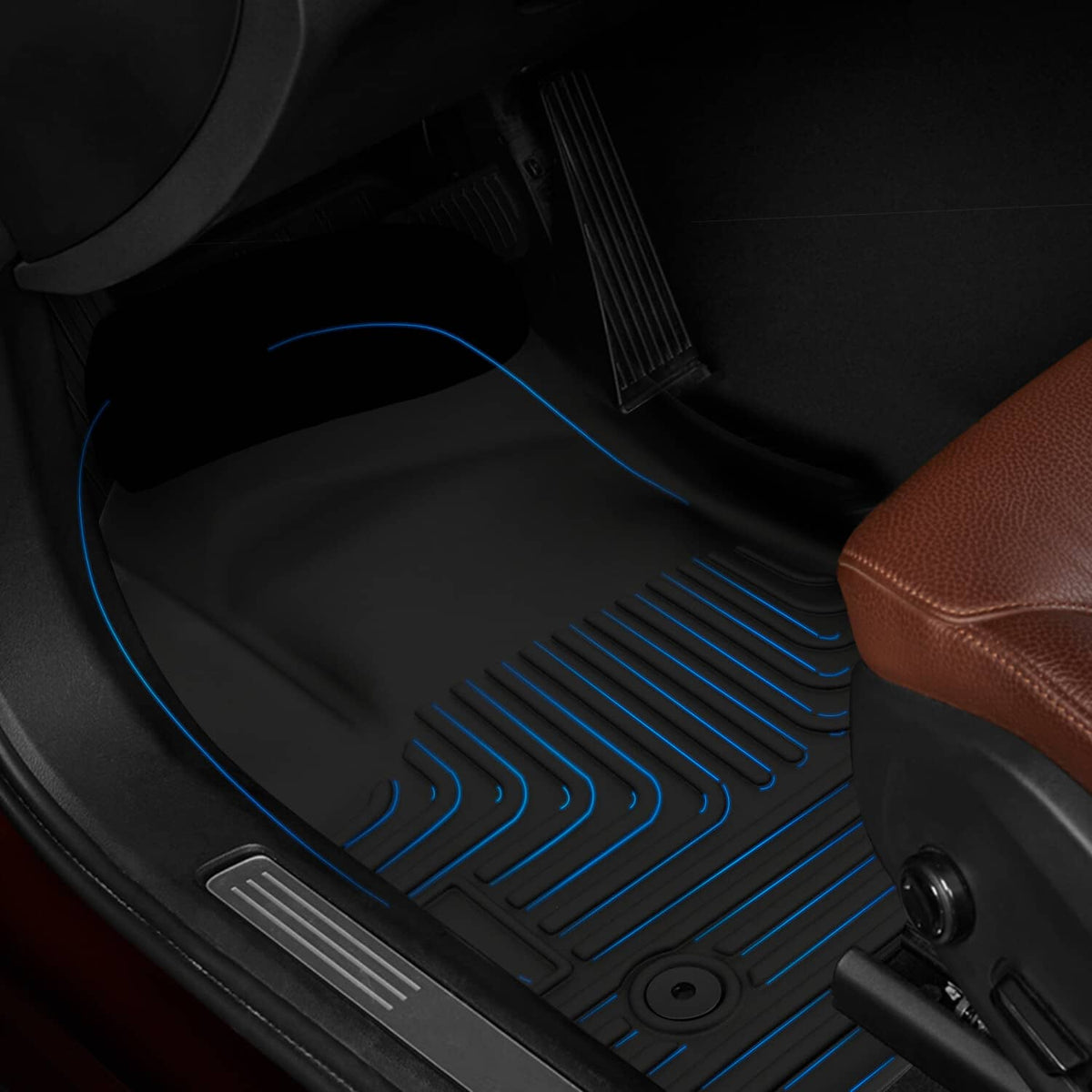 Solidspare Floor Mats w/Cargo Liner For 2021-2025 Chevrolet Suburban 2021-2025 GMC Yukon XL