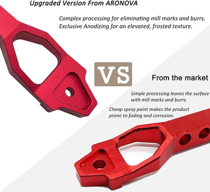 Solidspare Aluminum Car Battery Tie Down Mount Bracket Brace Bar & 10 Inch J Bolts