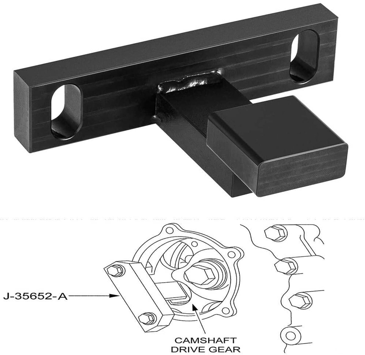 Solid Spare Cam Gear Retaining Tool J-35652-A for Detroit Diesel 60 Series Alt to OEM M30116