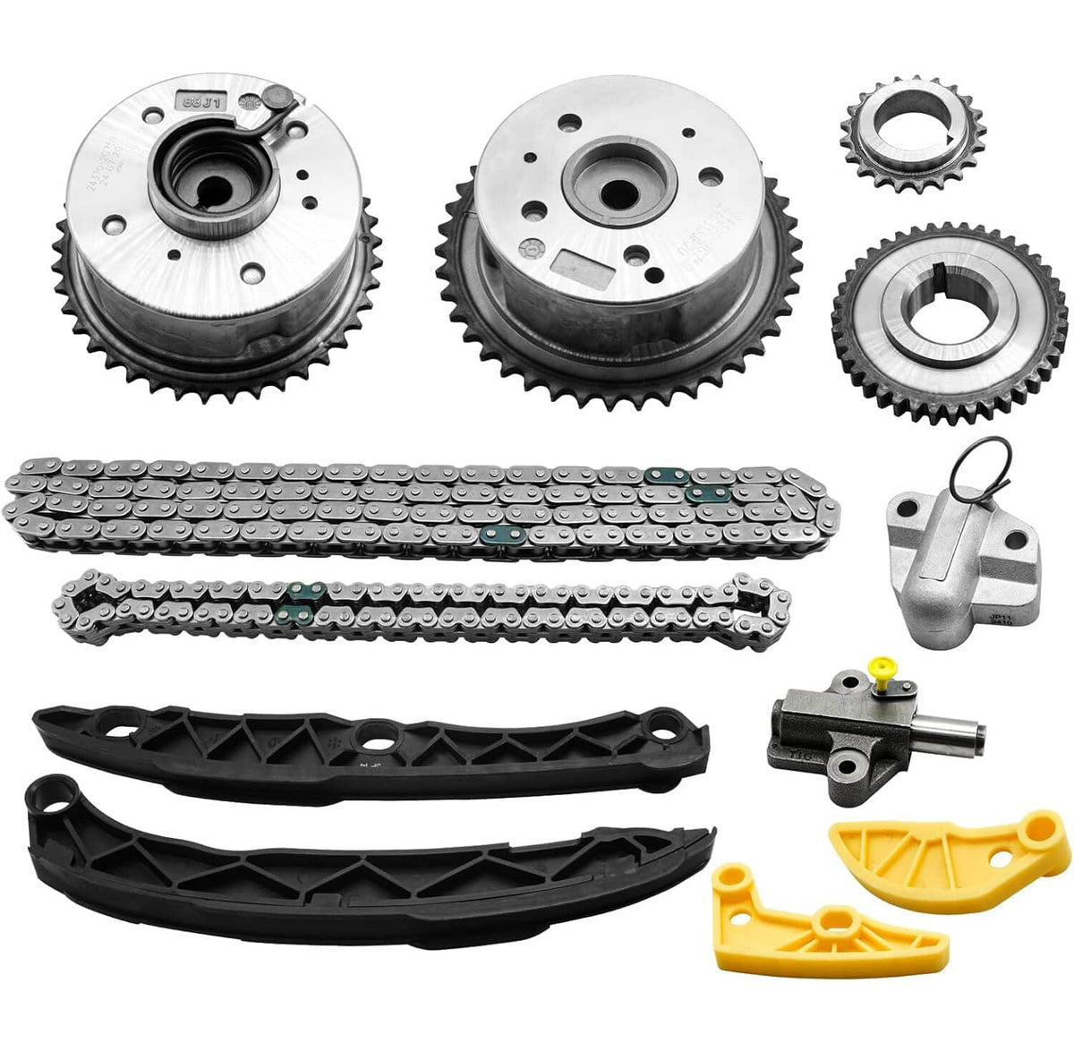 Solidspare Timing Chain Set Exhaust Intake Camshaft Gear For Hyundai Kia Sonata Optima 2.4L