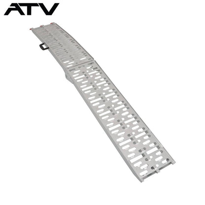Solidspare Heavy Duty Aluminum Folding Loading Ramp Motorcycle Arched Truck ATV/ UTV 7.5'