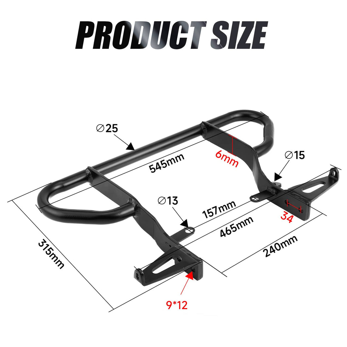 Solidspare Grab Bar Bumper Rack For Yamaha Yfz 450r YFZ450R 2009-2024 Straight Handle Steel