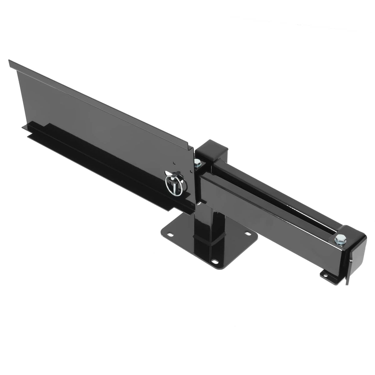 Solidspare Universal  Powder Coated Black Bumper-Mounted Swing Arm Assembly For Grilling