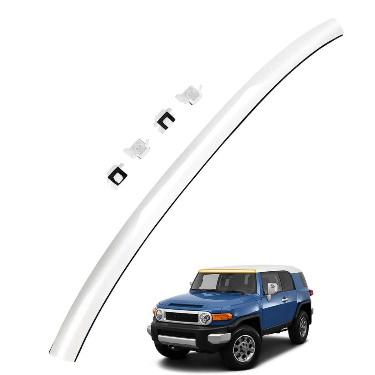 Solidspare Front Windshield Upper Reveal Molding for 07-14 Toyota FJ Cruiser 75503-35061-A0