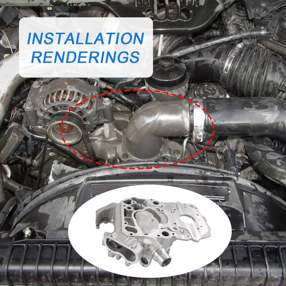 Solidspare New Timing Cover For 2008 2009 2010 Ford F250SD 350SD 6.4L 8C3Z6019B