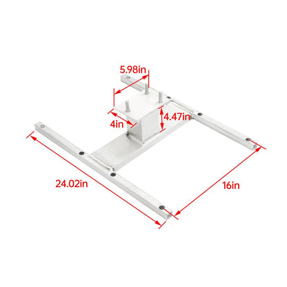 Solidspare Aluminum H-Mount Spare Tire Carrier 5-Lug Wheel, 16" Stud Spacing Trailer Mount