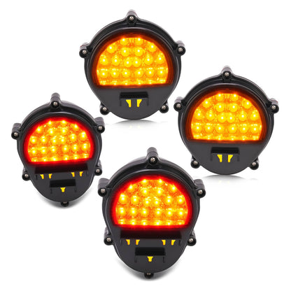 Solid Spare LED Brake Lights For Humvee M35 M998 LH+RH Side Turn Signal Lamps 4 PCS