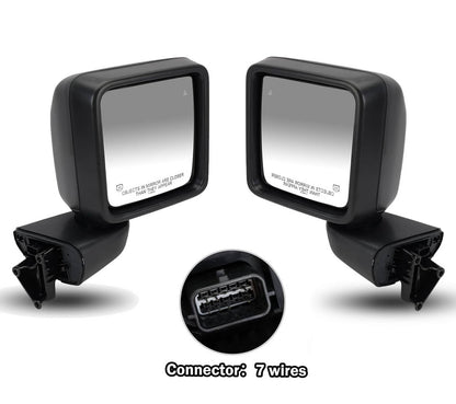 Solidspare Rear Mirror w/Blind Spot Left & Right Side For 2018-2025 Jeep Wrangler Gladiator