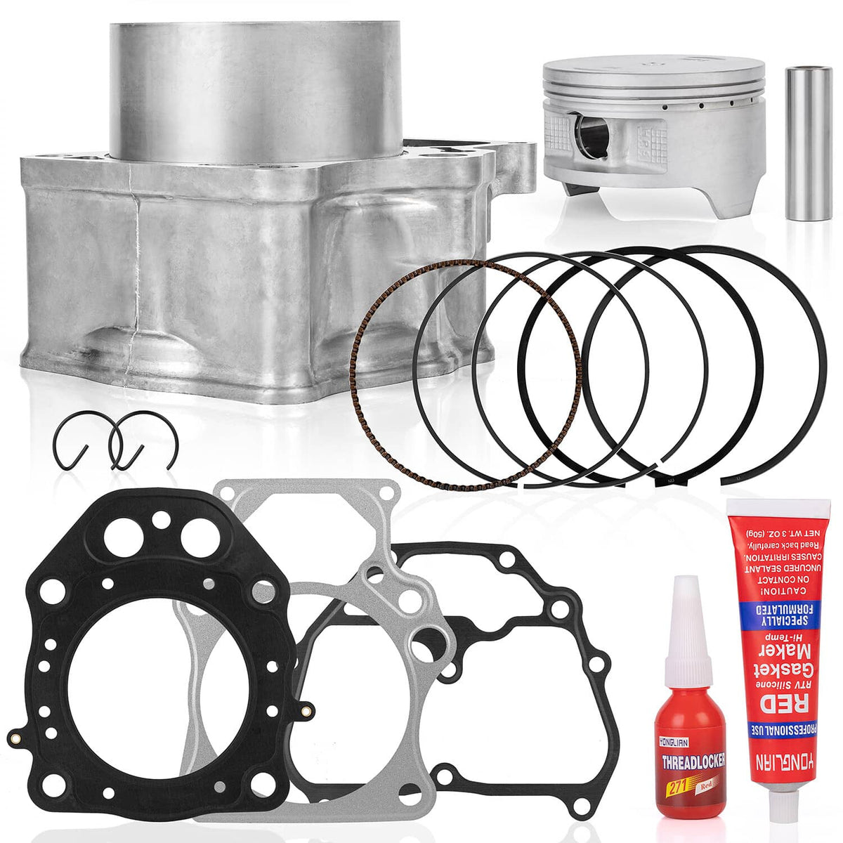 Solidspare 86.5mm Cylinder Piston Gasket Rings Top End Kit for Honda Rancher 420 TRX420