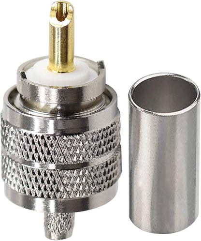 Solid Spare 10pcs SL16 male UHF-J-3M connector with SYV50-3/RG58 RF copper shaft all copper