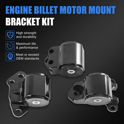 Solidspare For Honda Civic 1992-1995 EG D & B Series Engine Motor Mount Conversion Swap Kit