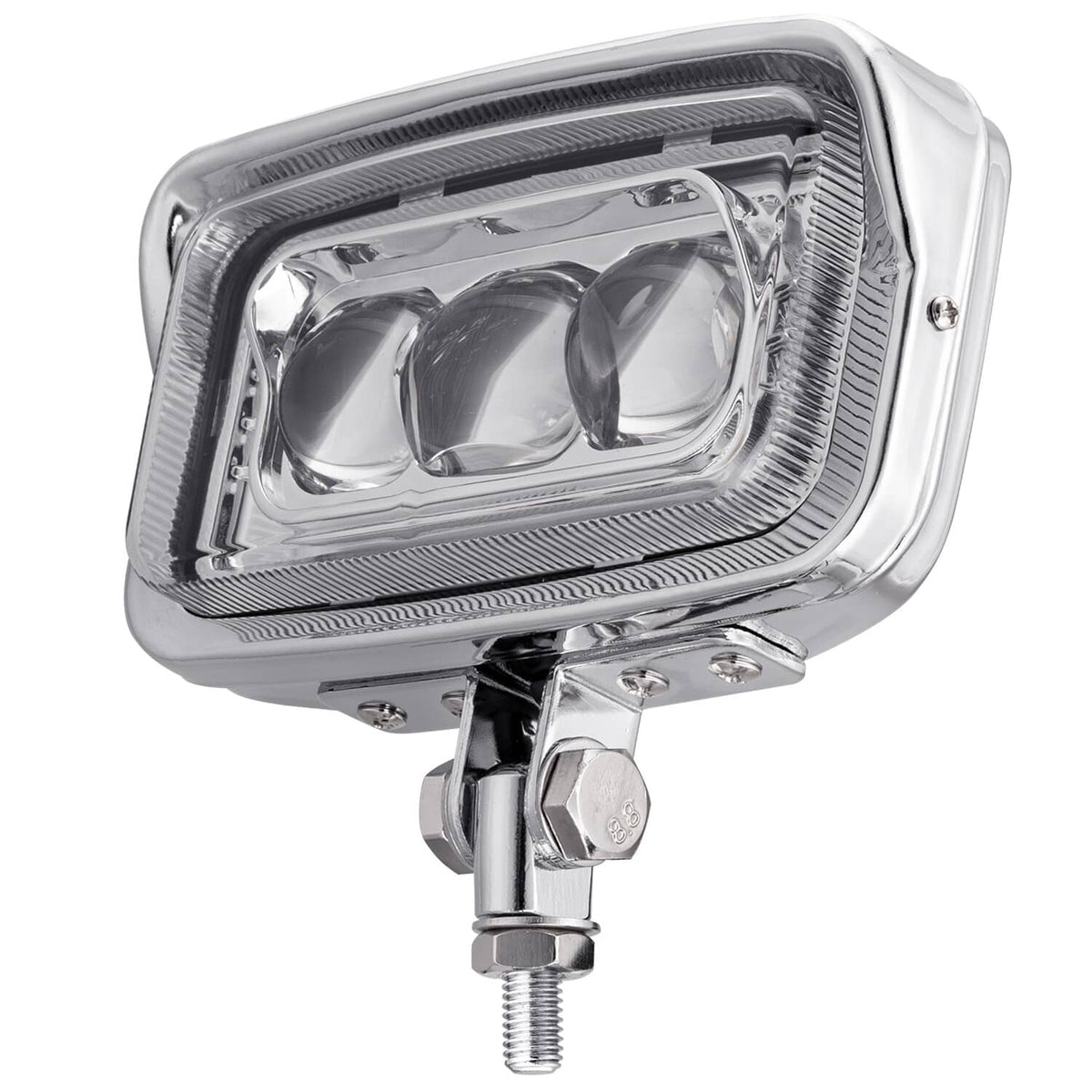 Solidspare Front Headlight Rectangle LED Lamp w/ Hi/Lo for Harley Honda Cafe Racer Custom